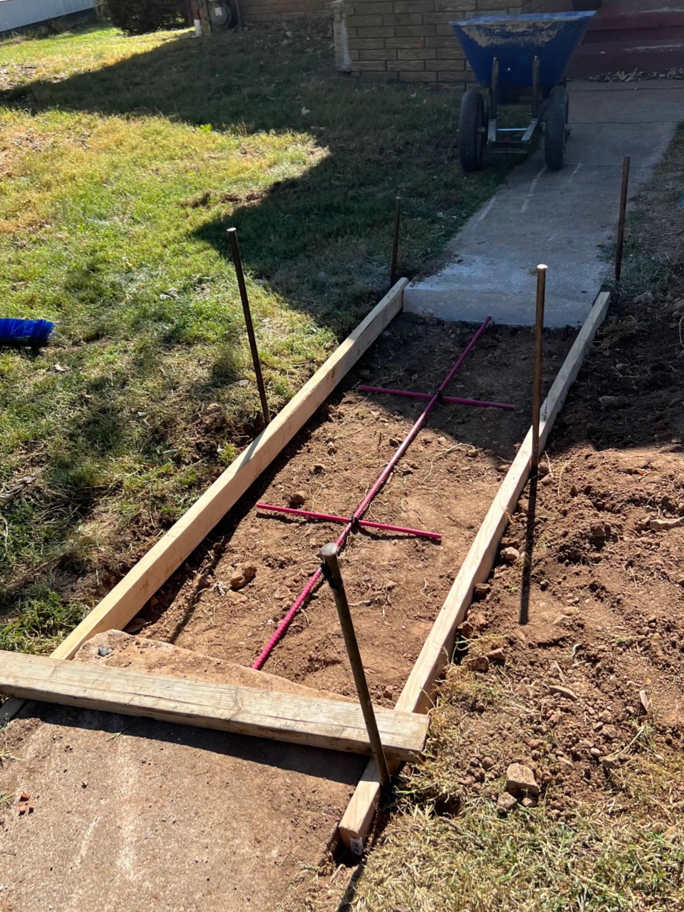 Concrete Walkway Replacement Starts With the Forms