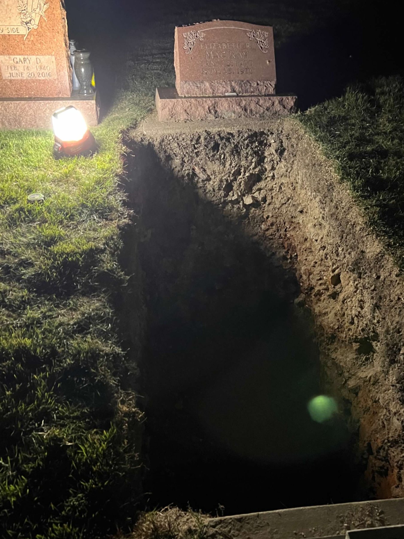 Grave Excavation With Care for the Surrounding Cemetery
