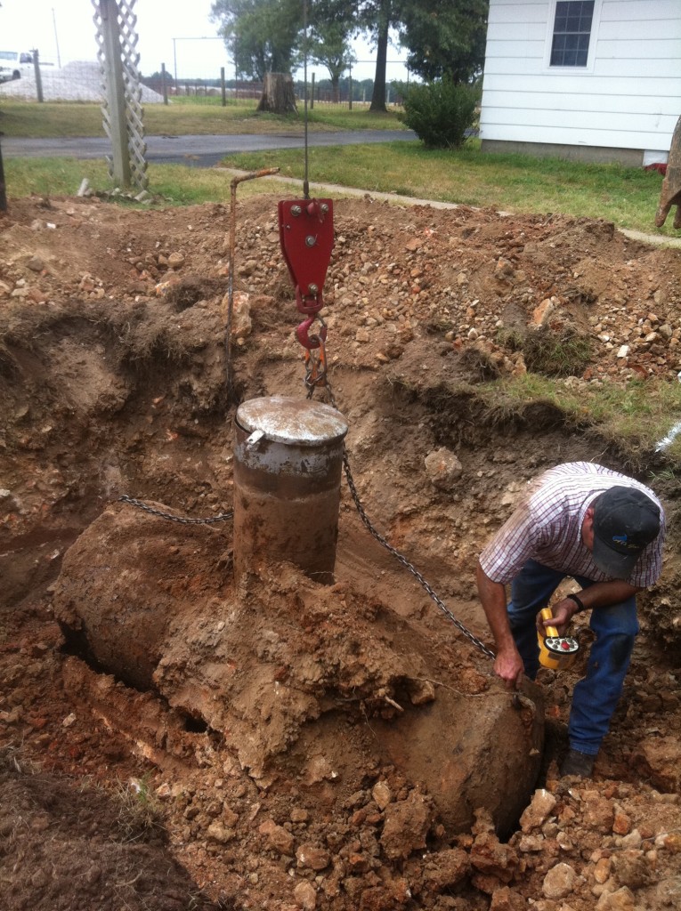 LOCATE AND EXPOSE SEPTIC TANK ,CARTHAGE MISSOURI