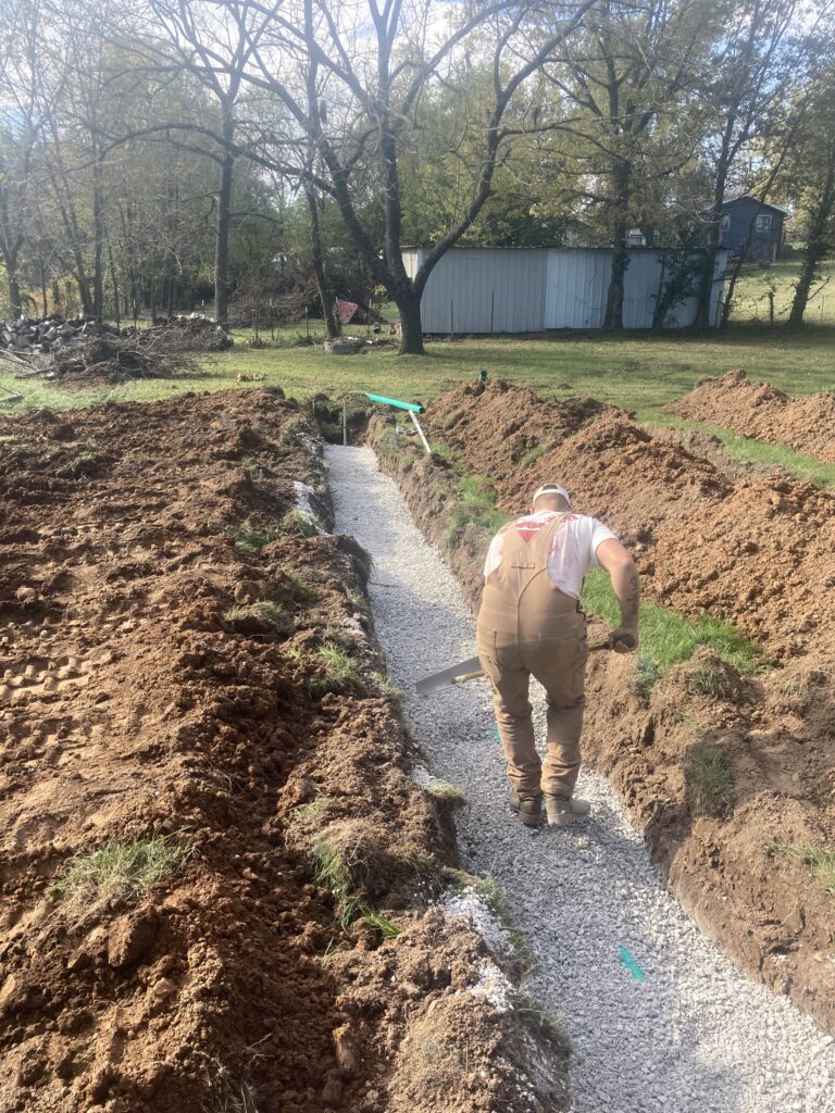 Septic trench 
