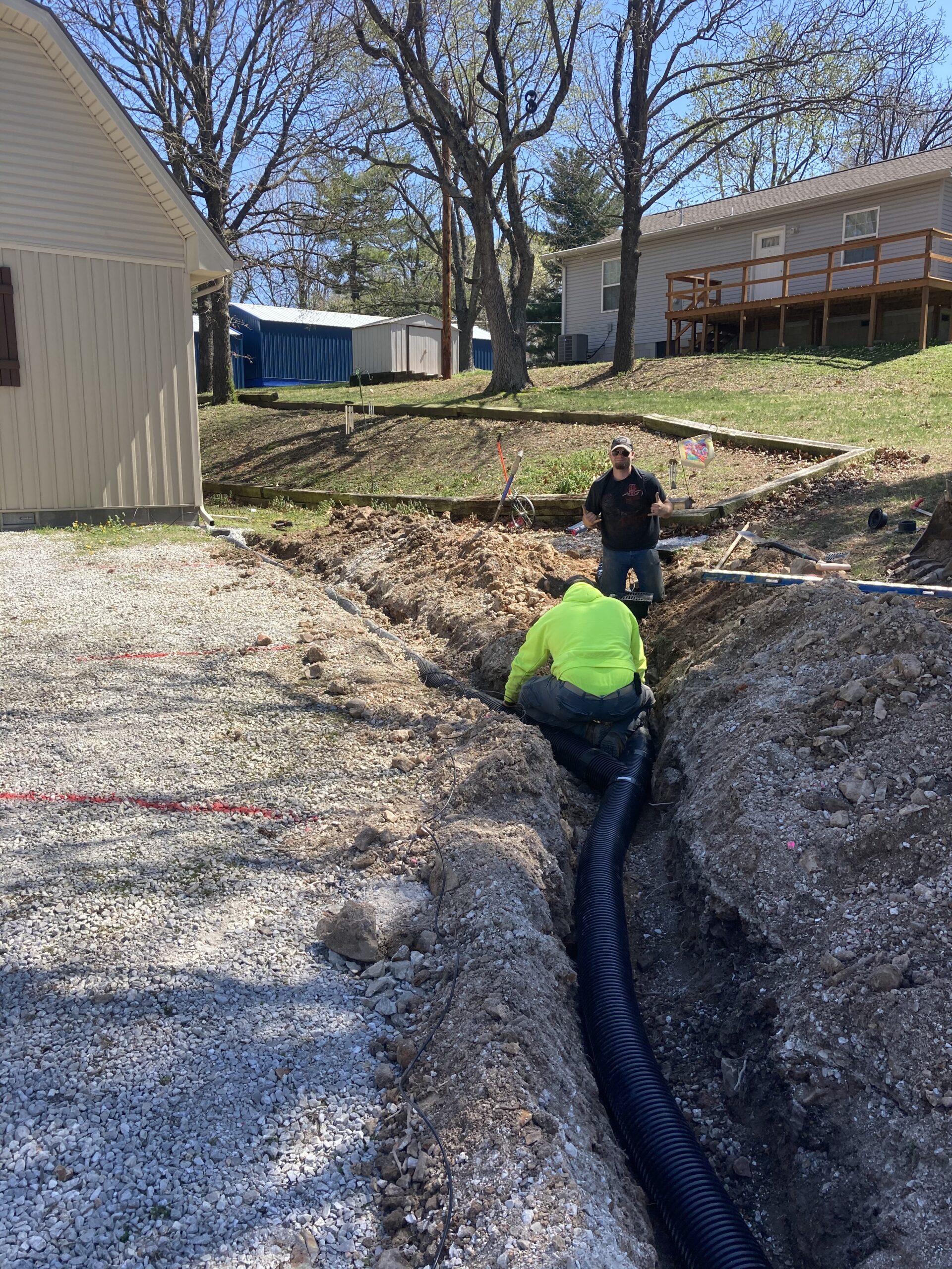 Install drains